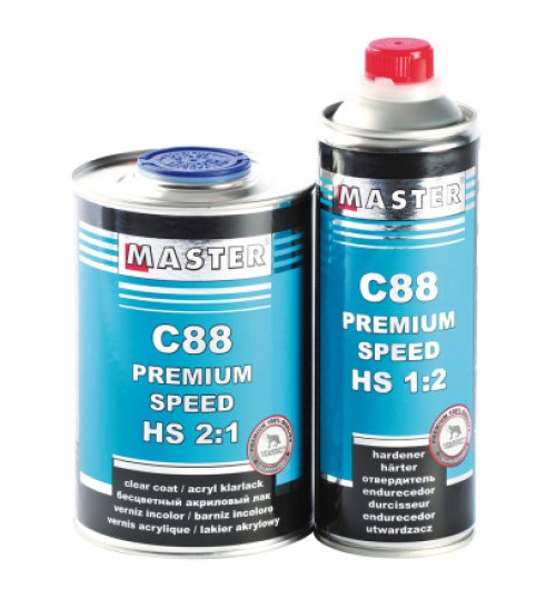 Master TROTON HS speed C88 Premium Acrylic 2: 1 Clear Coat 2 K 1L + harder 1: 2 